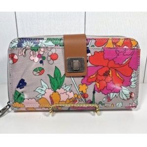 Sakroots Wallet Retro Floral w/ Smartphone Pocket
